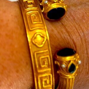 Julie Vos gold plate bracelet Byzantine bangle (cuff bracelet separate listing